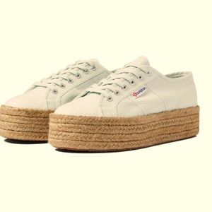 Like New Gently Used Superga 2790 Rope Platform Sneakers SZ 8.5 Looks Brand New